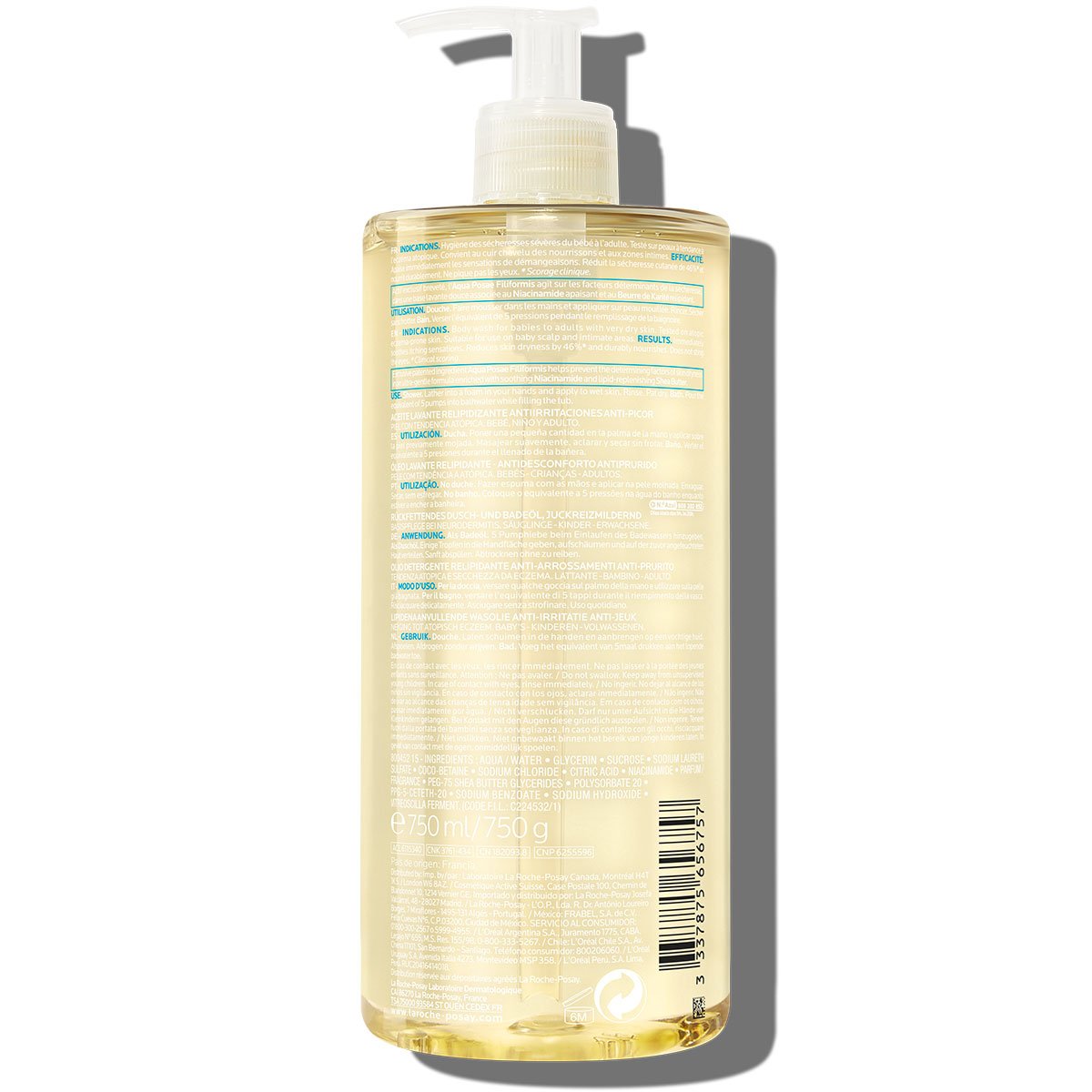 Larocheposay ProductPage Eczema Lipikar Cleansing Oil AP 750ml 3337875